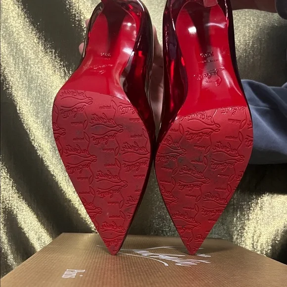 Christian Louboutin Glossy Red Heels - Picture 7 of 12